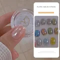 Polvo de uñas aurora fino con acabado de espejo cromado brillante en botes claros - Polvo Plateado de Cristal para Uñas [Aprox. 0,4 g]