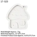 White silicone mushroom house mold for fondant, size 11x10x1.1cm for cake decoration - Mushroom House / Gray