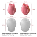 3D tulip flower silicone mold in two sizes for handmade soap and DIY scented candles - Two-piece Set (H-0692-1+J-1057)