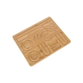 Bamboo bead design board with circular tracks and ruler scales for DIY jewelry making - Short Style with Scale 35/28/1 (562g)