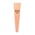 Single flower packaging bag in orange pink with heart love design and cone shape - Rose Gold Heart Single-Stem Bag (Pink)