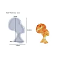 Silicone mold for African woman resin coaster with afro hairstyle and facial profile - NO.2 African Woman Silhouette-Small