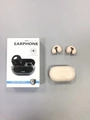 Beige air conduction TWS earphone with Bluetooth 5.3 chip and compact charging case - Color Box / Nude