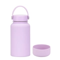 Lavender 650ml stainless steel insulated sports bottle with matching silicone base boot - 650ml / Lavender