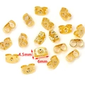 Fermoirs boucles d'oreilles papillon dorés pour bijoux DIY, hauteur 4,5mm et longueur 6mm - Papillon / Or