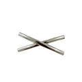 Barrette à cheveux minimaliste argentée en forme de X avec finition métallique polie - Argent Croisé Lisse