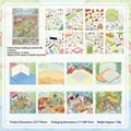 Chinese Courtyard 3D scene sticker set with 12 PET and cardboard sheets for DIY crafting - Chinese Courtyard Collection