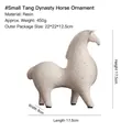 Nordic light luxury beige resin Tang horse sculpture ornament for home decor - Artistic Tangma Small 8680-s