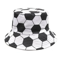 Unisex vissershoed met voetbalpatroon en klassiek zwart-wit geometrisch voetbalontwerp - M (56-58cm) / Zwart-wit Voetbalpatroon