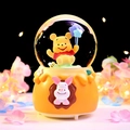 Disney Winnie the Pooh musical crystal ball with honey pot base and balloon detail - 003 Blue Star / Medium Size 80 With Snow Colored Lights And Music.