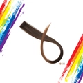 Brown ombre hair extension clip with 66H shade code and natural long straight fiber - Brown to Reddish Brown Gradient (66H)