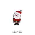 Detailed view of Santa Claus enamel pin with dimensions of 3.0cm by 1.6cm - Cute Santa Claus