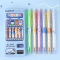 6-piece set of 0.5mm erasable retractable pens with blue ink and drink machine theme - Drink Vending Machine 6Pcs/Box-Crystal Blue Ink