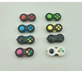 Fidget controller pad toy with colorful silicone buttons and joystick in black and white styles - Random Solid Color with OPP Bag and String