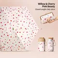 Mini paraguas plegable con estampado de cerezas y funda a juego, de solo 14cm - 14CM 5-Pliegues con Bolso / Cerezo Sauce