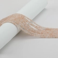 Strands of translucent peach pink square spacer beads for DIY jewelry making - Pink Aventurine