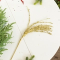 Detail of 38g golden sequin branch stick for DIY Christmas tree decoration and festive layout - Gold