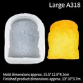 Realistic toast bread silicone mold for DIY baking, size 15.5x12.8x4.3cm for large cakes - Large / Clear