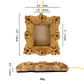 Golden vintage style mini Christmas tree photo frame pendant with detailed dimensions - Style 23# / Gold (23#)