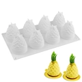 8-cavity pineapple silicone mold for mousse cake, jelly and chocolate DIY baking - 8-Cavity Pineapple