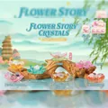 Floral crystal stone blind box set with resin lotus flowers and natural gemstone center - M402 Floral Whispers Series Set of 6 / Full Box Set