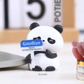 Cute panda figurine desktop ornament holding a blue sign with creative panda doll theme - 1188-35 Panda Doll