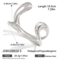 Silver irregular hollow stainless steel bangle with waterproof and hypoallergenic features - Liquid Metal Irregular Bangle (JDB0108018-S) / Circumference 18.5