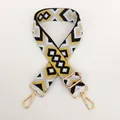 Detail of No.30 geometric diamond pattern woven strap with gold metal lobster clasp - Pattern No. 30