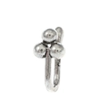 Faux piercing nez en forme de U argent vintage avec design triple perle - Trois Perles Argent Antique (x600)
