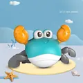 Cartoon crab toy in spotter green with inertia drive and cute 3D design for kids - Large Leash Crab / Spotter Green