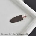 Minimalist matte dark brown acetate hair clip with rose gold metal spring 6cm size - 5# Dark Brown 6cm Painted No-Trace Clip
