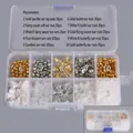 Set di tappi per orecchini in silicone e metallo in una scatola di plastica trasparente - Set di fermagli per orecchini misti a 10 scomparti circa 450 pezzi con scatola