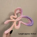 Pink and purple gradient butterfly hair claw clip with matte finish, length 10.5cm - Gradient Butterfly Purple-10.5cm