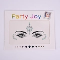 Iridescent acrylic face crystal stickers with rainbow gems for party makeup - HF-79