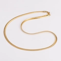 Minimalistische goldene Edelstahl-Flachhalskette für Herren mit Karabinerverschluss - 4mm*50cm / Gold