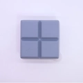 Blue-grey four-grid square silicone ice cube tray mold with lid for square ice - 4-Square with Lid Morandi Blue