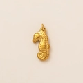 Seahorse pendant DIY accessory in 18K gold-plated stainless steel with vintage texture - Seahorse Pendant