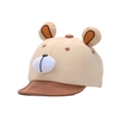 Cappellino da baseball neonato a forma di orsetto bicolore con orecchie in peluche - Circa 46CM / Marrone
