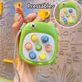 Green dinosaur pop it fidget toy keychain with colorful buttons and alphabet letters - Dinosaur Style-Green