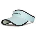 Women's mint green sun visor hat with black trim and sports fabric for outdoor sun protection - Adjustable / Sky Blue