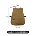 Grembiule impermeabile bimbo in tela kaki per altezza 100-120cm con fibbie - Grembiule a gilet per bambini - Cachi (Altezza 100-120 cm)
