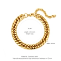 Golden double-row braided stainless steel Cuban chain bracelet in SL-8-1 variant - SL-8 / Gold