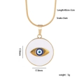 Collana con ciondolo occhio del diavolo e catena a serpente dorata con misure - Stile Classico Malocchio (659)