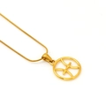 Gold plated Pisces zodiac pendant necklace with sleek snake chain for a stylish look - Pisces