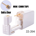 Disposable ear piercing gun with 3mm gold and clear crystal stainless steel stud - 3mm Gold & Clear