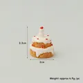 Miniature dollhouse cream cake model with 2.3cm height for DIY Christmas decor - Miniature Birthday Cake (1 Pc)