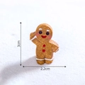 Miniature Christmas gingerbread man resin figurine for micro landscape, size 3cm by 2.2cm - 2# Gingerbread Man Waving