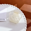 Elegante fermaglio per capelli a camelia bianco crema in acetato per acconciature - Bianco Scintillante-5.6cm