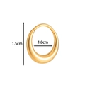 Gold G23 titanium drop earring variant with 1.5cm height and 1.0cm inner diameter size - 10mm Gold