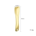 Golden zinc alloy eye cream spatula with heart-shaped handle and 59mm length - Gold Heart Hole Spoon (X0157)